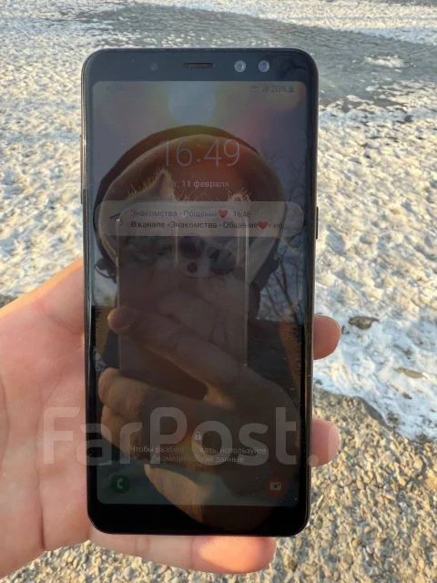 Samsung Galaxy A8 2018. �/�, 32 ��, ������, 4G LTE, Dual-SIM, NFC ����