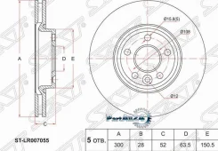 ���� ��������� (�����) Ford Focus 10-15 / Mondeo 07-15 SAT ST-LR007055 STLR007055 ����