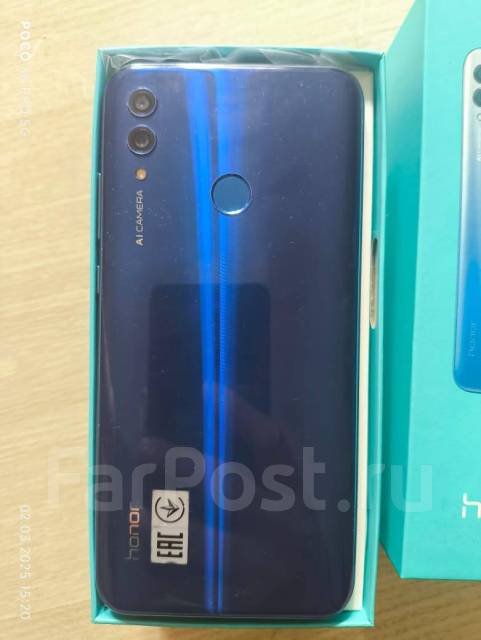 Honor 10 Lite, до 8 гб, 6.21", моноблок, синий, 3G, 4G LTE, NFC, б/у, в ...