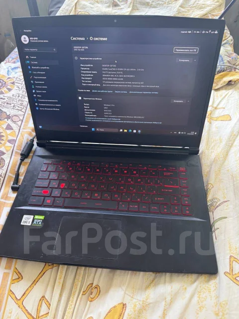 MSI GF65 Thin 10UE. 15.6", 2,5����, ��� 24 ��, ���� 512���, WiFi: 1, Bluetooth: 1 ����