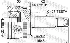 ���� �������� 23x64.5x27 | ����� ����/��� | 1210CRE16A46 ����