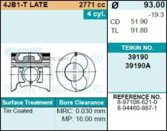 ������ (�-� 4��) STD 4JB1-T LATE 93/2/2/4 d=34 39190STD ����