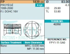 ������ (�-� 4��) 0,50 FP 323,626, MPV, Premacy 00- 83/1,2/1,5/3 d=18,9 42202050 ����
