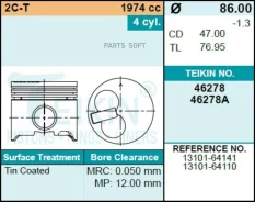 ������ (�-� 4��) 1,00 2C-T TOWN ACE CM30, Carina E CT190 92-96 86/2/2/3 d=27 46278100 ����