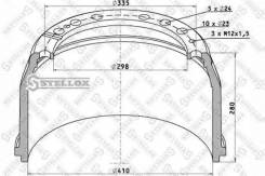 .  ! . 410x180frasl 192 H=280 d=298frasl 335 n10x23 Omn MAN TGAfrasl LEfrasl F2000frasl F90 85-00021-SX Stellox 8500021SX 8500021SX ...