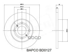 ���� ��������� ������ BD0127. Nissan Almera II 00-02, Primera 96-99, Pulsar VII 02-06, Sunny II 03-06 Bapco ���. BD0127 BD0127 ����