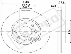 ���� ��������� Hyundai/KIA Elantra III/Avante/Sonata IV (EF)/Magentis/Optima 01- D=280MM �����. ����. Bapco ���. BD0592 BD0592 ����
