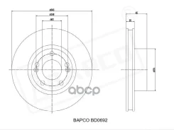 ���� ��������� Chery Tiggo 7/8/Exeed 21- �����. Bapco ���. BD0692 BD0692 ����