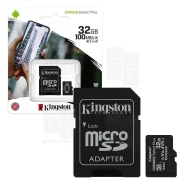 ����� ������ MicroSDHC 32GB Class 10 Kingston Canvas Select Plus A1 100MB/s + SD ������� ����