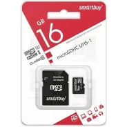 ����� ������ MicroSDHC 16GB Class 10 Smartbuy UHS-I + SD ������� ����