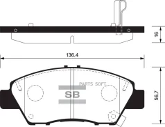 ������� ��������� Honda JAZZ 09- �������� SP1463 SP1463 ����