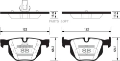 ������� ��������� �������� BMW E60 2.0i-4.5i/3.0D 03 SP2157 SP2157 ����