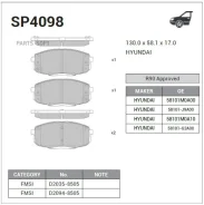 ������� �������� Hyundai Creta 2017- SP4098 SP4098 ����