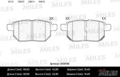 ������� ��������� ������ (����� Ceramic ����� PRO) Toyota Corolla 1.4 VVT-I 02/Auris 1.6/1.4 07 (TRW GDB3454) E510136 Miles E510136 E510136 ����