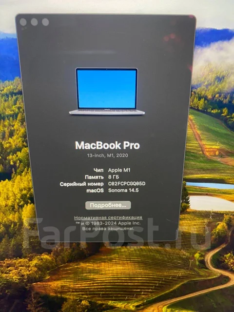 Apple MacBook Pro 13 2020. 13.4", ��� 8 ��, ���� 256���, ����������� �� 14��. ����