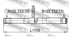 ���� Nissan Almera N16 ��� ������� ������ (22x705x22) 0212N16RH 0212N16RH ����