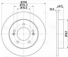 ���� ����. kia venga (10-) ���. d=258 (�����. ) (df 073115) Trialli DF073115 DF073115 ����