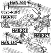 ����������� ������� ������ Febest HAB208 HAB208 ����