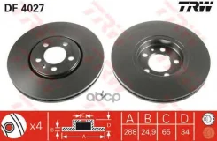 ���� ��������� �������� ������������� AUDI A3/GOLF IV/Skoda Octavia 288x25x5 [178Trwdf4027] DF4027 ����