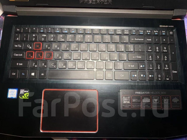 Acer Predator Helios 300. 15.5", 2,8����, ��� 16 ��, ���� 1 000���, WiFi: 1, Bluetooth: 1 ����