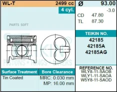 ������ (�-� 4��) 0,50 WL-T MPV 95- 93/2,5/2/3 d=32 Teikin 42185050 42185050 ����