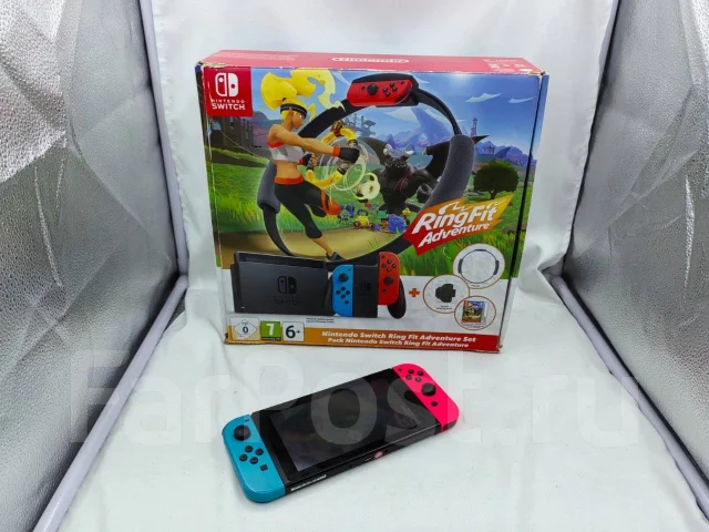 Nintendo Switch 32gb +128gb +30игр 2ая рев + Ring Fit любые игры, б/у ...