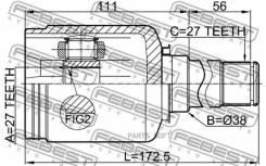    27x38x27 Febest 1611221FRH 1611221FRH 