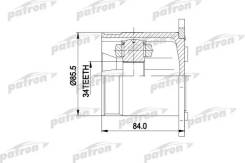   - [B34, D85.5, L84] WV Sharan 00-, FORD Galaxy 00-, SEAT Alhambra 00- / 5- Patron PCV5031 PCV5031 