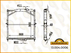 �������� Volvo FH 2008-2013 20722440 � ������ Sonder 130040006 654620 130040006654620 ����