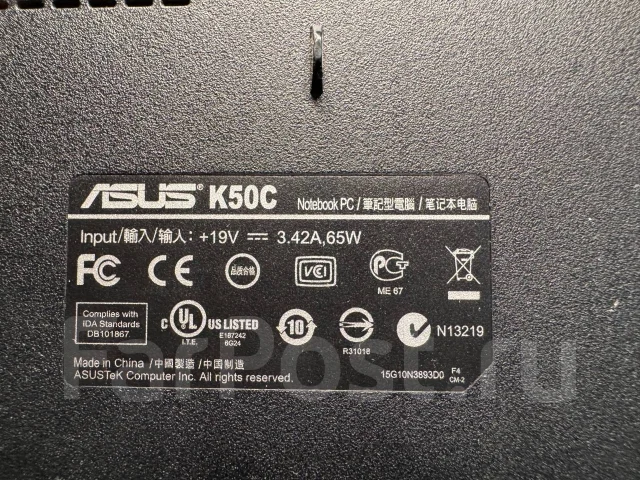 Asus K50C. 15.6", 1,2����, WiFi: 1, Bluetooth: 1 ����