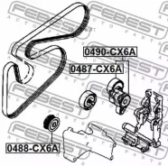 ����� �������� Febest 0487-CX6A 0487CX6A ����