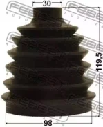 ������� ���� �������� �������� pvc 98x119.5x30 | ����/��� | Febest 1617P-164S 1617P164S ����