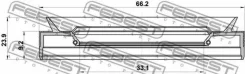 ������� ������� 33.1x66.2x9.2x23.9 | ����/��� | Febest 95PEY-34660924C 95PEY34660924C ����