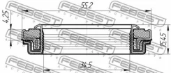 ������� ������� 34.5x55.2x4.25x15.45 | ����/��� | Febest 95RFW-35550416X 95RFW35550416X ����