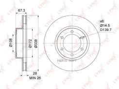 ���� ��������� ������������� (338x28) | ����� | Lynxauto BN-1158 BN1158 ����