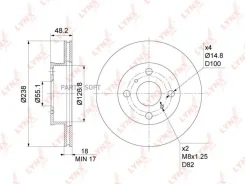 ���� ��������� ������������� (238x18) | ����� | Lynxauto BN-1166 BN1166 ����