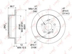 ���� ��������� ��������������� (291x12) | ��� | Lynxauto BN-1147 BN1147 ����