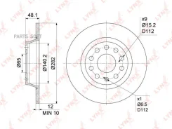 ���� ��������� ��������������� (282x12) | ��� | Lynxauto BN-1198 BN1198 ����