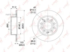 ���� ��������� ��������������� (253x10) | ��� | Lynxauto BN-1195 BN1195 ����
