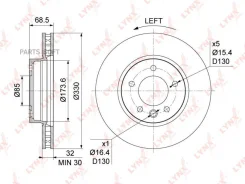 ���� ��������� ������������� (330x32) | ����� ���| Lynxauto BN-1212L BN1212L ����