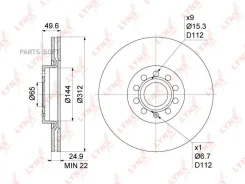 ���� ��������� ������������� (312x25) | ����� | Lynxauto BN-1202 BN1202 ����