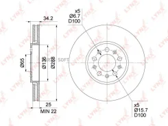 ���� ��������� ������������� (288x25) | ����� | Lynxauto BN-1234 BN1234 ����