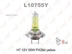 ����� H7 12V 55W PX26d Yellow Lynxauto L10755Y L10755Y ����