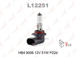 ����� HB4 9006 12V 51W P22D Lynxauto L12251 L12251 ����