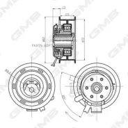 �������� ����� ��� /� ����� GMB ��� Audi A3 A4 2003-2012; 72*29*8,2; GTB0150; (TG-06A109479) 1987949813 V55443 ATB2088 GMB GTB0150 GTB0150 ����