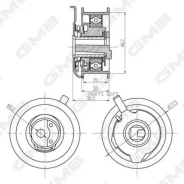�������� ����� ��� /� ����� GMB ��� Audi A4 1994-2001 Avant A6 1994-2005; 67*30*8,2; GTB0270; (PB1003 ) 1987949359 V55426 ATB2202 GMB GTB0270 GTB0270...