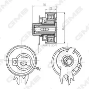 �������� ����� ��� /� ����� GMB ��� Skoda Octavia 1996-2004 1.6 AEE; 62*22*8.2; GTB0450; V55428 ATB2205 10295 GMB GTB0450 GTB0450 ����