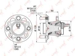   |  / | Toyota Corolla Axio (_E16_) 12- / Vitz / Yaris (_P9_, _P13_) 05- Lynxauto WH-1106 WH1106 