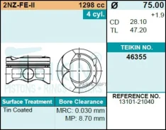 ������� ��������� Teikin 46355 0.50 (4��/����) Teikin 46355-050 46355050 ����