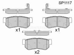 ������� ��������� HI-Q/Sangsin Brake SP1117, ������ SP1117 ����
